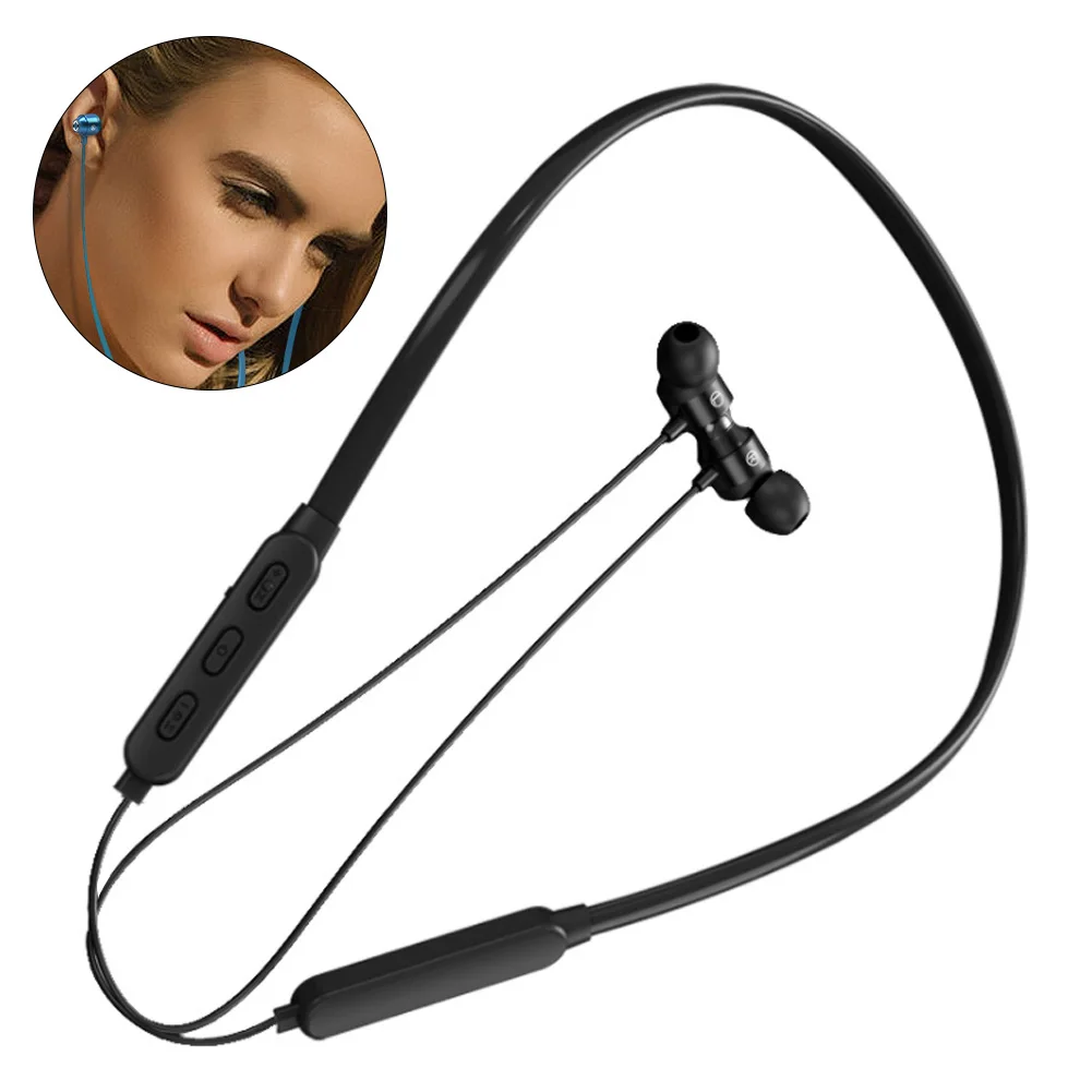 Wireless Bluetooth Headphone Neckband Earphones Wirelesss Sports Headphones With Mic Waterproof With Noise Cancelling Universal 
Wireless Bluetooth Headphone Neckband Earphones Wirelesss Sports Headphones With Mic Waterproof With Noise Cancelling Universal