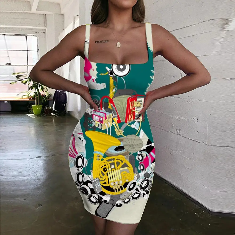 KYKU Music Dresses Women Party Bodycon Dress Retro 3d Print Novel Sundress Womens Clothing Club Vintage Boho Fashion
KYKU Music Dresses Women Party Bodycon Dress Retro 3d Print Novel Sundress Womens Clothing Club Vintage Boho Fashion