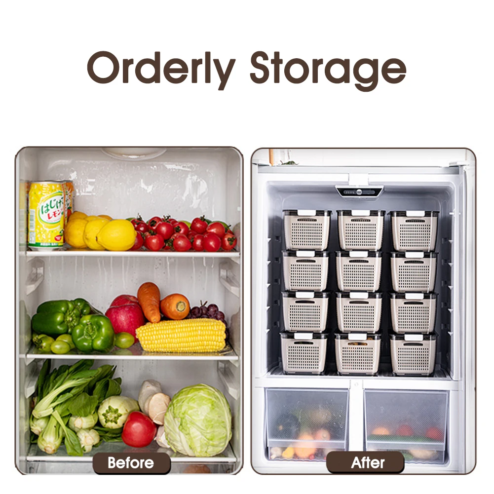 New Kitchen Plastic Storage Box Keeping Fresh Box Refrigerator Fruit Vegetable Drain Crisper Kitchen Storage Containers With Lid
New Kitchen Plastic Storage Box Keeping Fresh Box Refrigerator Fruit Vegetable Drain Crisper Kitchen Storage Containers With Lid