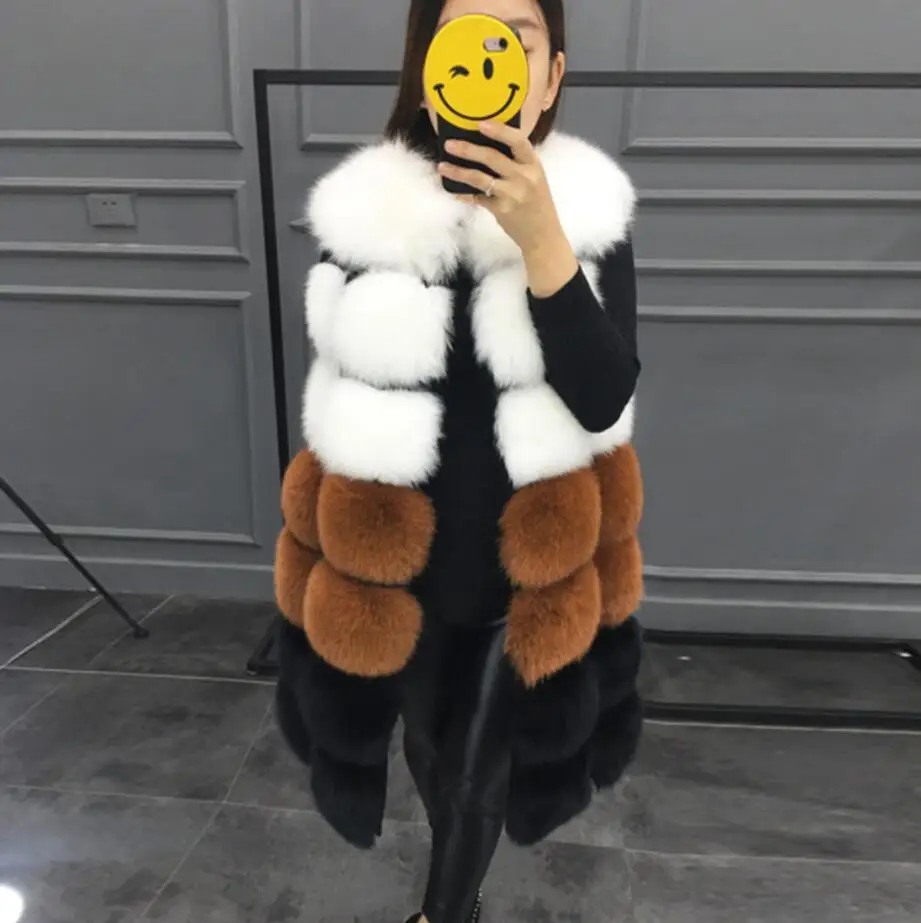 2020 autumn winter Faux Fur Sleeveless Vest Coat Female Fake Fox Fur Patchwork Color Thick Warm Fur waistcoat coat r1438
2020 autumn winter Faux Fur Sleeveless Vest Coat Female Fake Fox Fur Patchwork Color Thick Warm Fur waistcoat coat r1438