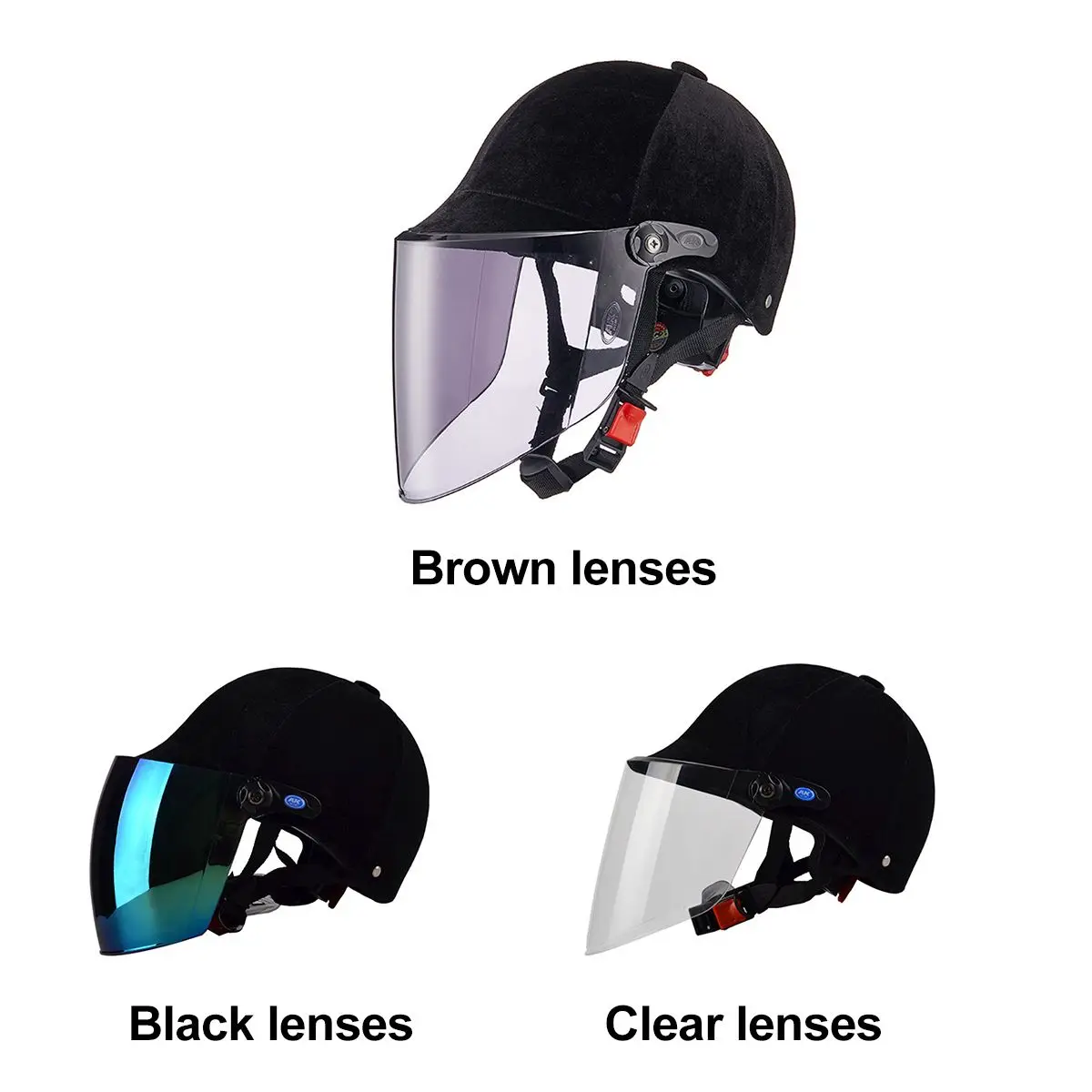 

54-61 см красочные линзы мотоциклетный шлем для верховой езды W/Объективы байкерские очки Защита ветрового стекла Анти-УФ ветрозащитный флип ...