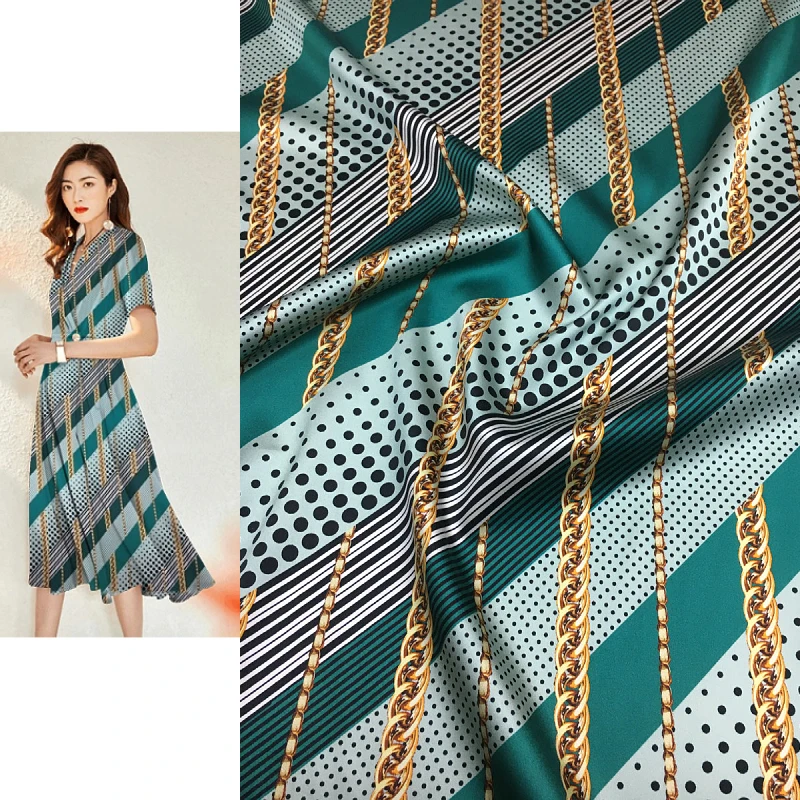 Silk fabric two-color geometric polka-dot chain stretch natural silkworm silk satin printed fabric by meter for dress shirt
Silk fabric two-color geometric polka-dot chain stretch natural silkworm silk satin printed fabric by meter for dress shirt