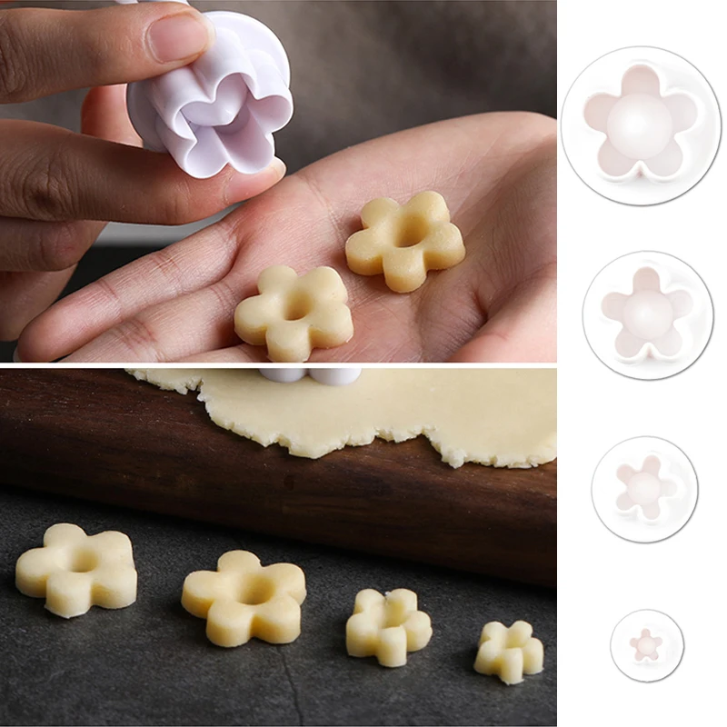 Cake Decorating Tools 4Pcs/Set Embosser Die Biscuit Mold Cookie Cutter Plastic Flower DIY Cookie Stamper Baking Accessories
Cake Decorating Tools 4Pcs/Set Embosser Die Biscuit Mold Cookie Cutter Plastic Flower DIY Cookie Stamper Baking Accessories