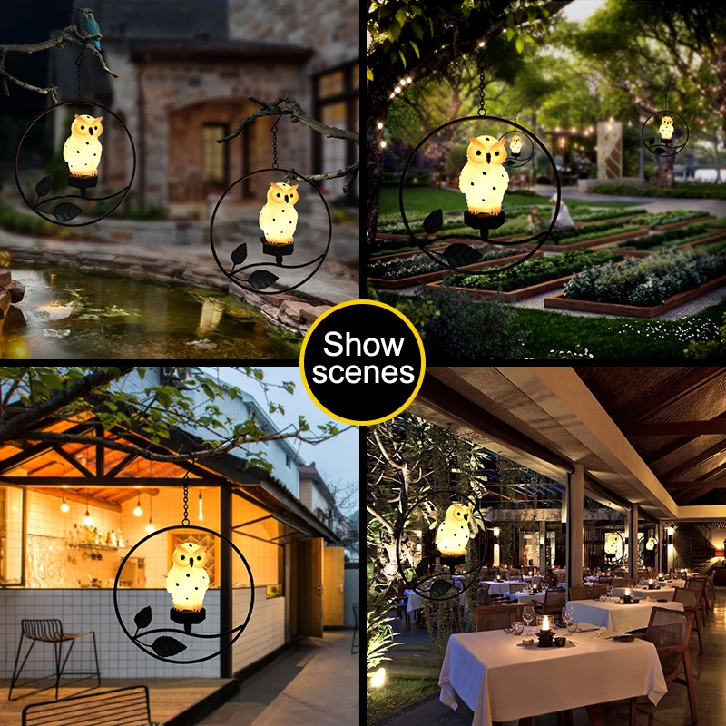 Cute Owl LED Hanging Lamp Outdoor Landscape Tree Garden Light Pathway Yard Decorative Solar Lights 
Cute Owl LED Hanging Lamp Outdoor Landscape Tree Garden Light Pathway Yard Decorative Solar Lights
