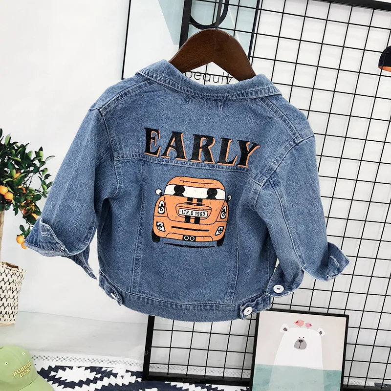 Джинсовая куртка для мальчиков, новинка 2020, Детская куртка с мультяшным автомобилем, Модная Джинсовая куртка для мальчиков с отложным ворот...
Джинсовая куртка для мальчиков, новинка 2020, Детская куртка с мультяшным автомобилем, Модная Джинсовая куртка для мальчиков с отложным ворот...