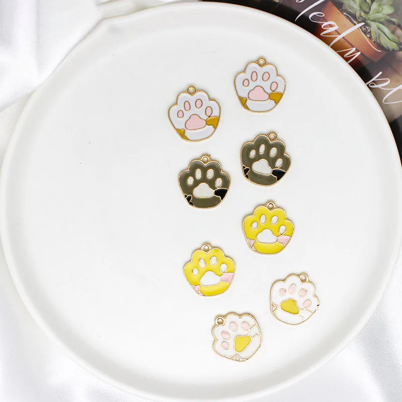 10Pcs 20*21MM Alloy Dripping Oil Cartoon Cat Paw Pendants Charms For DIY Making Earrings Bracelet Floating Jewelry Accessories
10Pcs 20*21MM Alloy Dripping Oil Cartoon Cat Paw Pendants Charms For DIY Making Earrings Bracelet Floating Jewelry Accessories