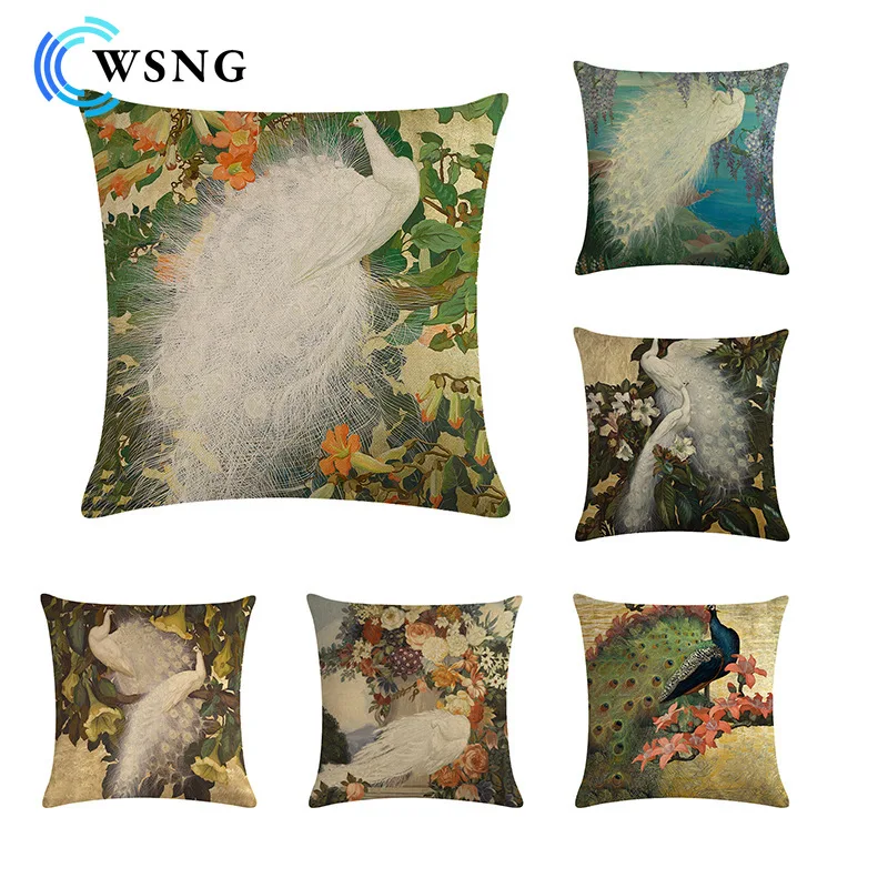 Beautiful Peacock Print Linen Pillowcase Peacock Decorative Pillow Case Home Decoration Sofa Cushion Cover
Beautiful Peacock Print Linen Pillowcase Peacock Decorative Pillow Case Home Decoration Sofa Cushion Cover