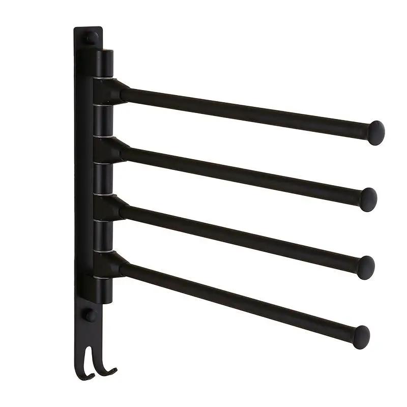 European black space aluminum bathroom towel rack rotating rod towel rack hotel towel rack 3 bar movable pole wall mounted
European black space aluminum bathroom towel rack rotating rod towel rack hotel towel rack 3 bar movable pole wall mounted