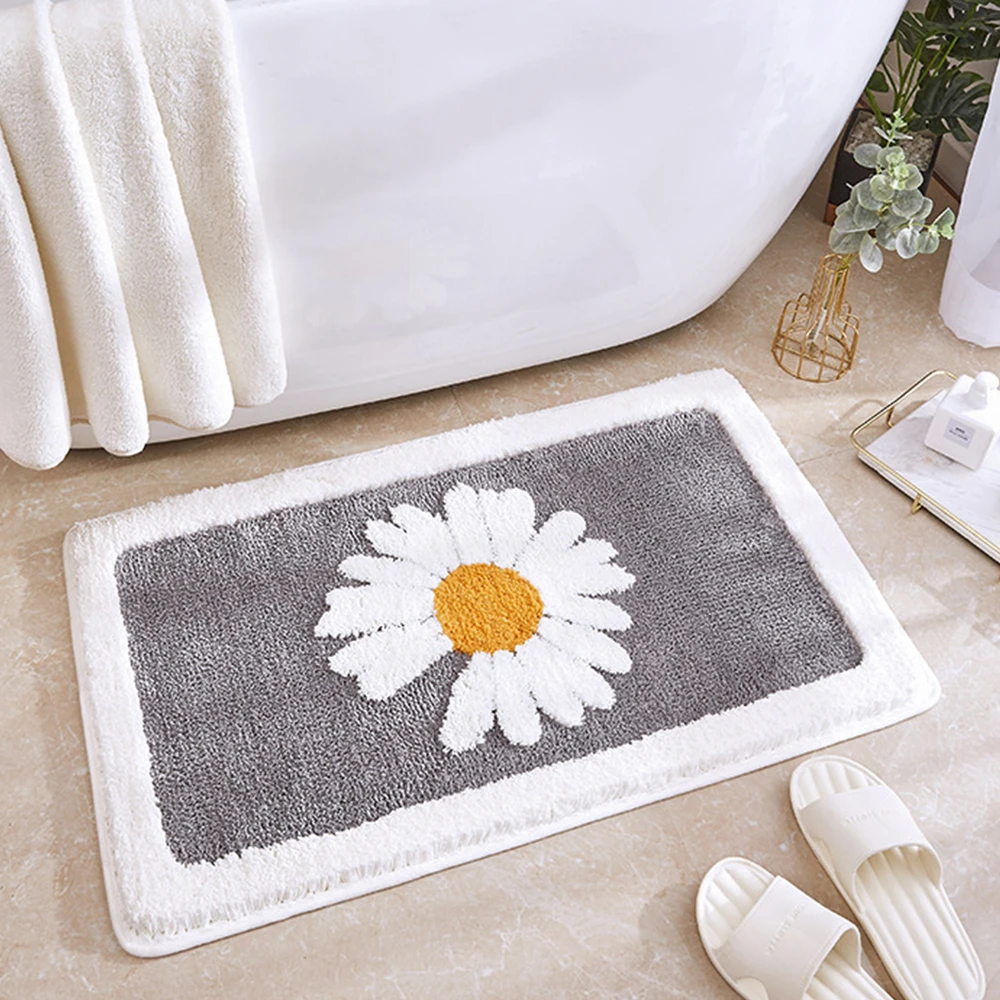 Bath Mat Bathroom Non-Slip Rug Daisy Floral Kitchen Absorbent Microfiber Mat Anti-fall Door Mat for Floor Toilet Household
Bath Mat Bathroom Non-Slip Rug Daisy Floral Kitchen Absorbent Microfiber Mat Anti-fall Door Mat for Floor Toilet Household