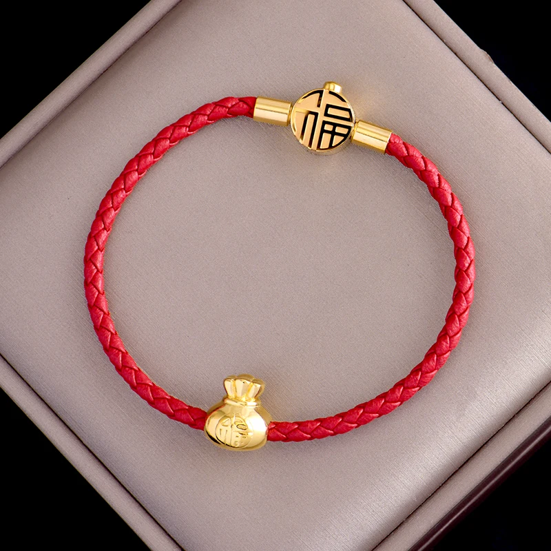 newest high fashion 316L stainless steel china Red rope Bless peace bracelet Shiny blessing bangle charm wholesale jewelry women
newest high fashion 316L stainless steel china Red rope Bless peace bracelet Shiny blessing bangle charm wholesale jewelry women