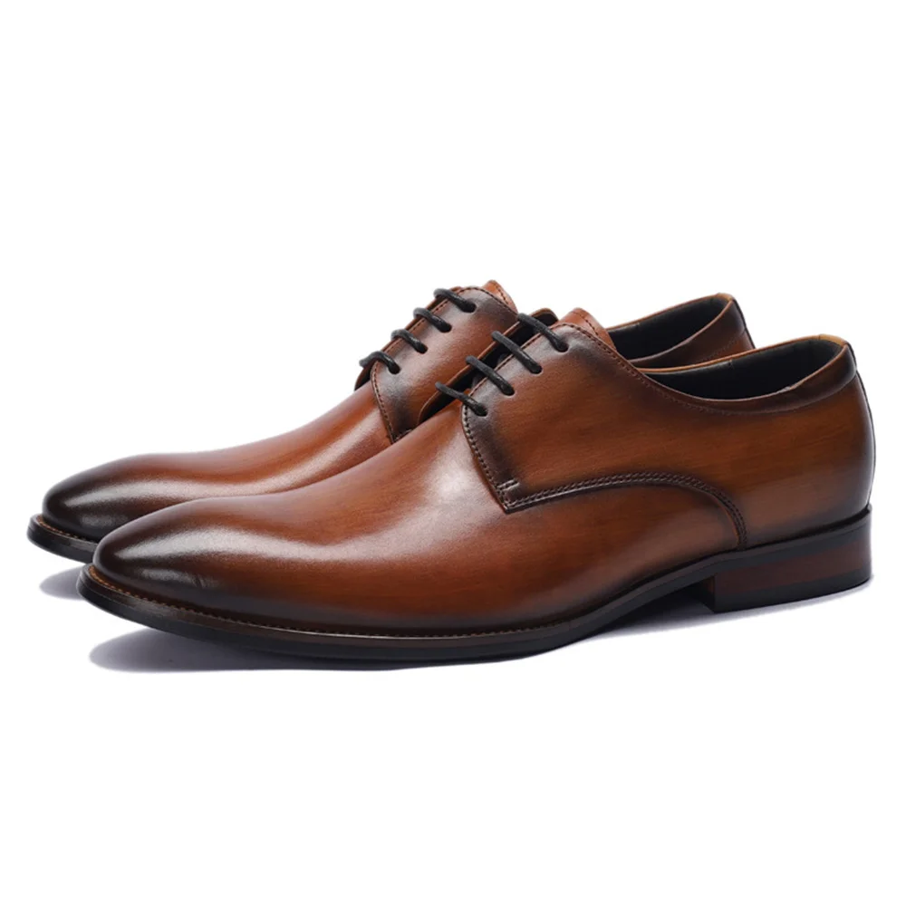 Spring Summer Business Casual Leather Shoes Men's British Lace-up Wedding Party Shoes Black Pointed Oxfords Derby Shoes
Spring Summer Business Casual Leather Shoes Men's British Lace-up Wedding Party Shoes Black Pointed Oxfords Derby Shoes