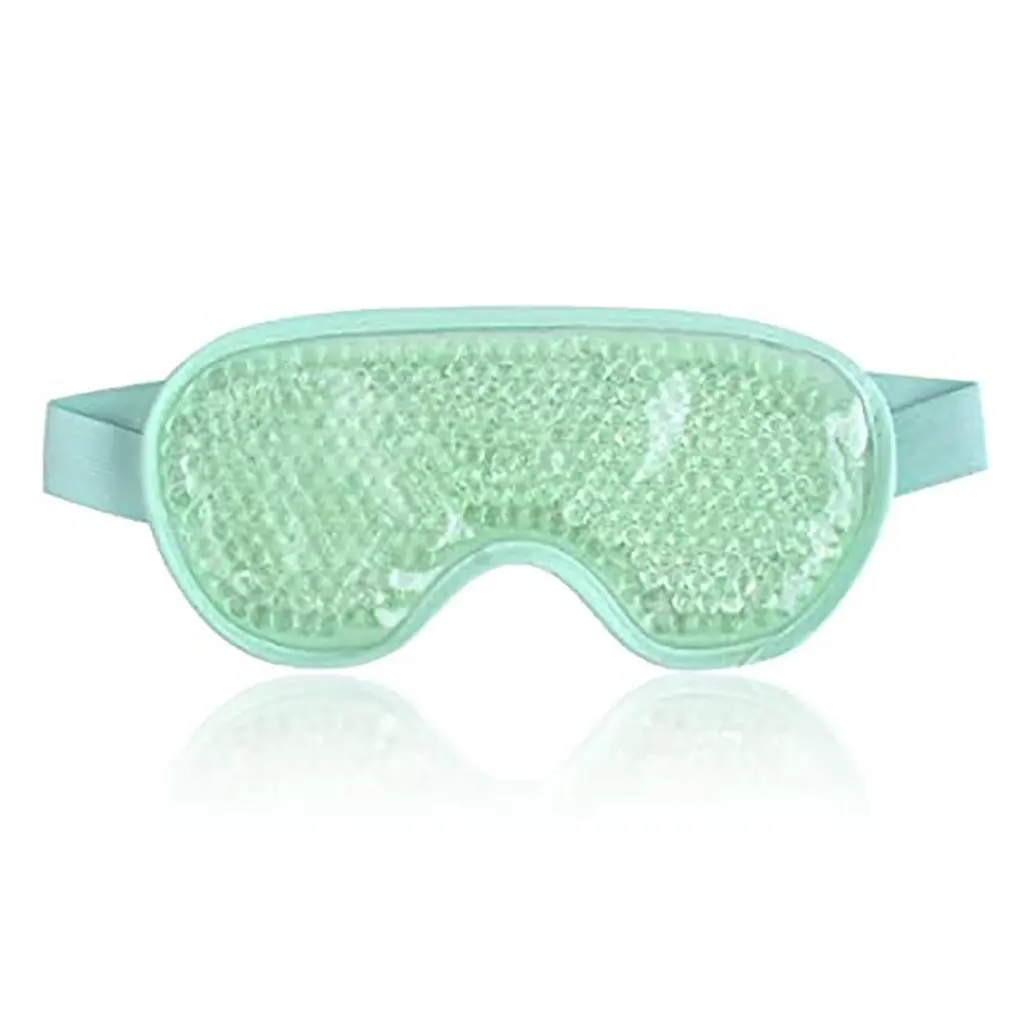 

Spot Pvc Gel Ice Mask Summer Lunch Break Sleep Goggles Cold And Hot Compress Eye Mask Ice Pack Light Green