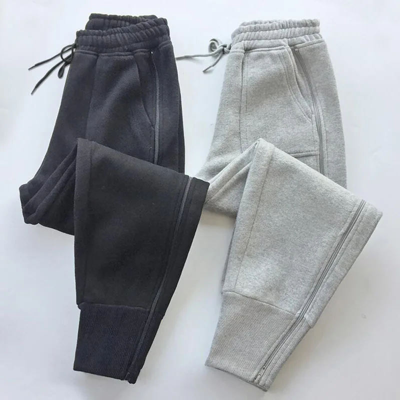 Autumn Winter Gray Women Pants Female Cotton Casual Zipper Sweatpants Plus velvet Warm Harem Pants Loose Trousers Plus Size
Autumn Winter Gray Women Pants Female Cotton Casual Zipper Sweatpants Plus velvet Warm Harem Pants Loose Trousers Plus Size