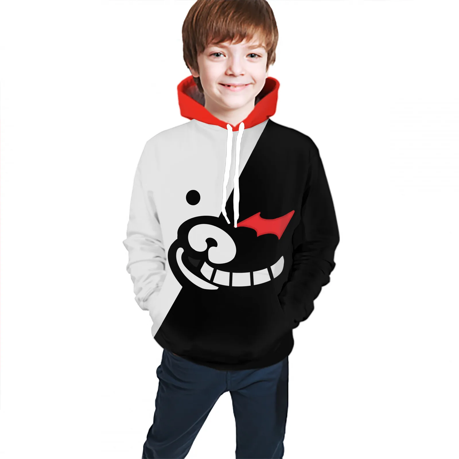 Детская одежда Danganronpa, популярный свитшот с аниме принтом, Повседневная Толстовка С Карманами, подходит для детей, модные худи унисекс 
Детская одежда Danganronpa, популярный свитшот с аниме принтом, Повседневная Толстовка С Карманами, подходит для детей, модные худи унисекс