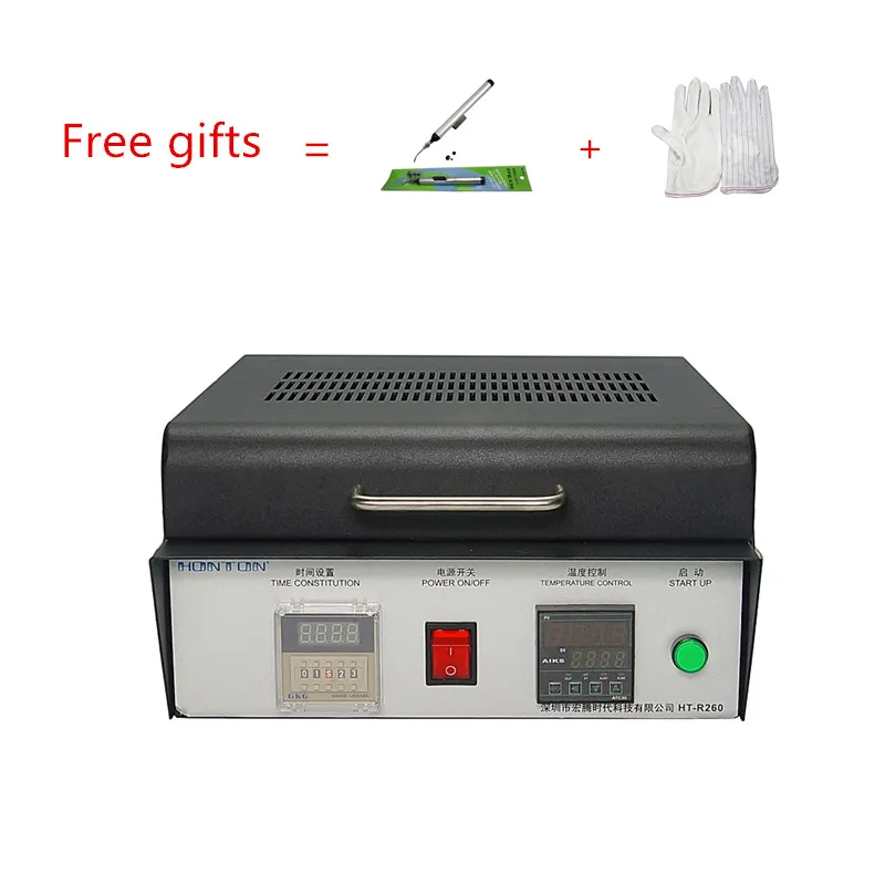 

HT-R260 600W reflow oven smt machine hot plate Honton repair system for bga Welding Machine 220V 110V with free gifts