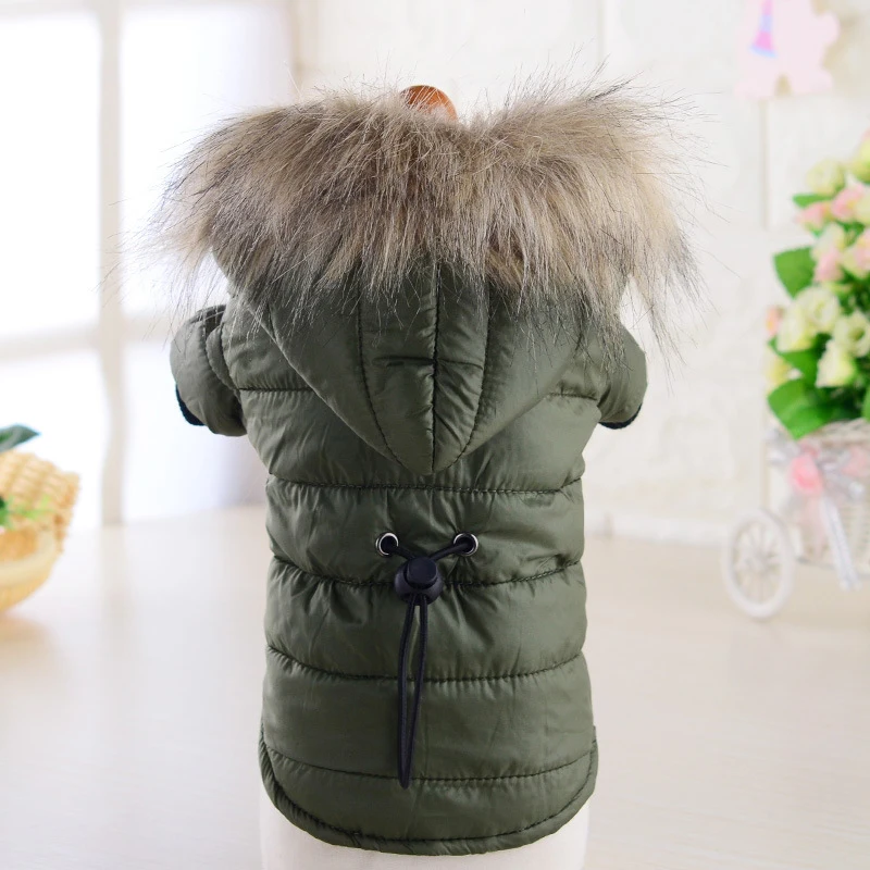 Зимняя теплая одежда для собак куртка ветрозащитная Толстовка и щенков домашних
