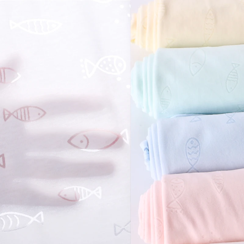 Thin Summer Knitted Fabrics Cartoon Fish Pattern Layout Cotton and Spandex Cotton fabric
Thin Summer Knitted Fabrics Cartoon Fish Pattern Layout Cotton and Spandex Cotton fabric