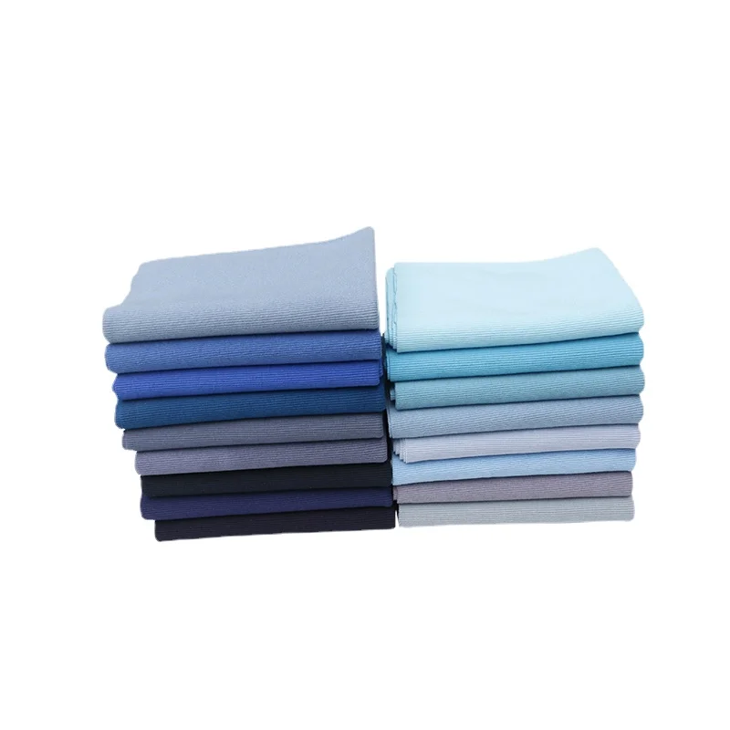 Width 43'' 2x2 Blue Series Simple Elastic Rib Pure Cotton Fabric By The Yard For Neckline Cuff Accessories Material 
Width 43'' 2x2 Blue Series Simple Elastic Rib Pure Cotton Fabric By The Yard For Neckline Cuff Accessories Material