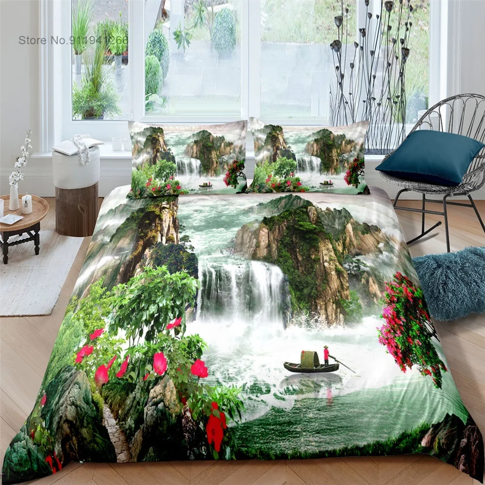 Landscape Waterfall 3D Bedding Set Luxury Duvet Cover Sets Pillowcase Soft Bedspreads Single Double Queen King Size
Landscape Waterfall 3D Bedding Set Luxury Duvet Cover Sets Pillowcase Soft Bedspreads Single Double Queen King Size