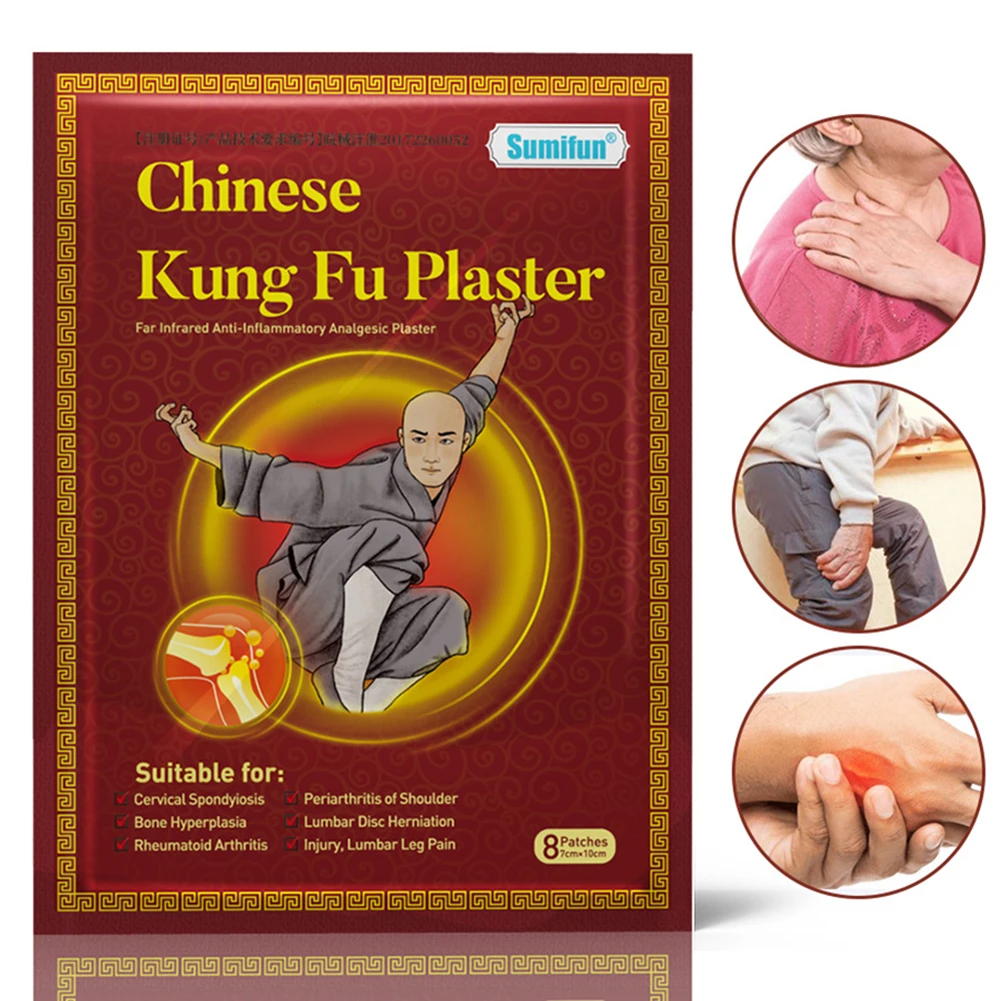 

8Pcs Chinese Kung Fu Herbal Plaster Pain Relief Patches Rheumatoid Arthritis Medical Plasters Muscle Massager Patch