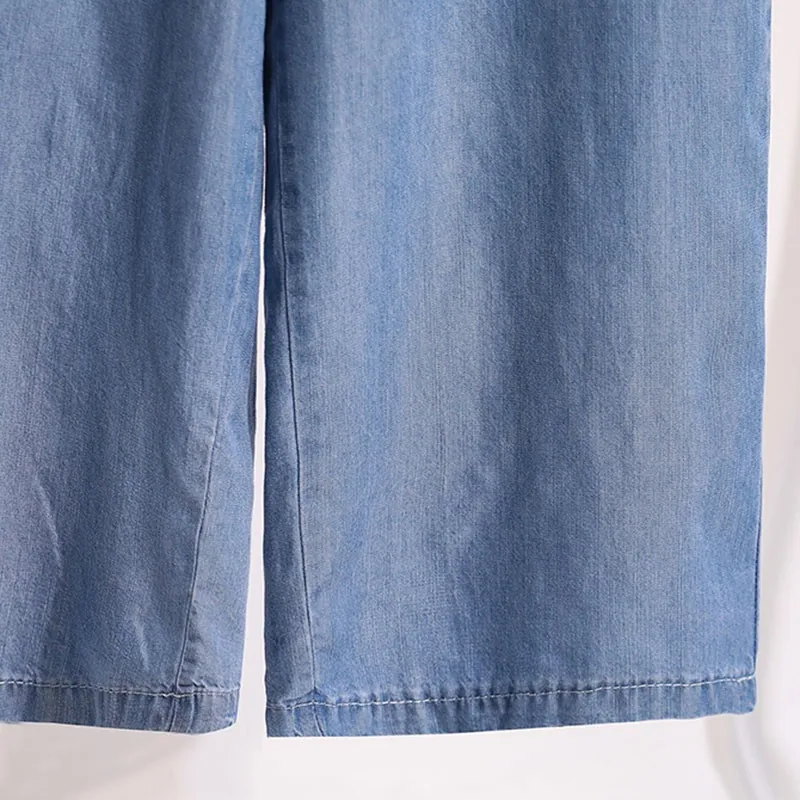 Plus Size Women High Waist Denim Wide Leg Pants New Arrival 2021 Summer Vintage Style Loose Female Thin Casual Jeans S3840 
Plus Size Women High Waist Denim Wide Leg Pants New Arrival 2021 Summer Vintage Style Loose Female Thin Casual Jeans S3840