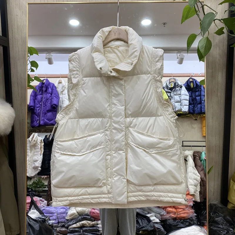 2021 New Down Jacket Womens Lightweight Vest Short Korean Loose White Duck Down Waistvest Zipper Fashion Female Sleeveless Coat
2021 New Down Jacket Womens Lightweight Vest Short Korean Loose White Duck Down Waistvest Zipper Fashion Female Sleeveless Coat