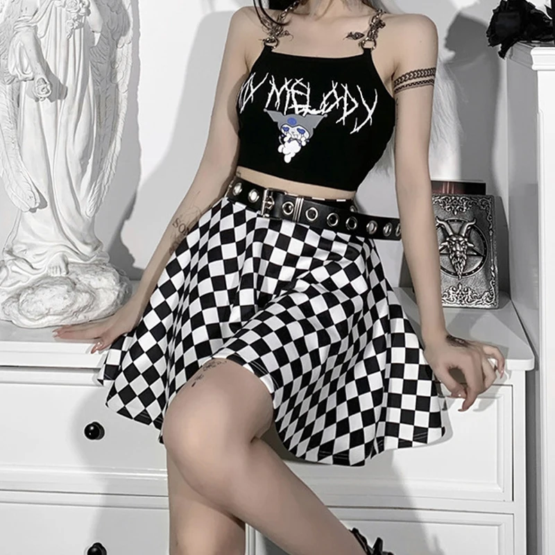 Women's Gothic Plaid Mini Skirt Punk Y2K Black White Retro School Goth High Waist Grunge Streetwear A Line Skirts Gothic Clothes
Women's Gothic Plaid Mini Skirt Punk Y2K Black White Retro School Goth High Waist Grunge Streetwear A Line Skirts Gothic Clothes