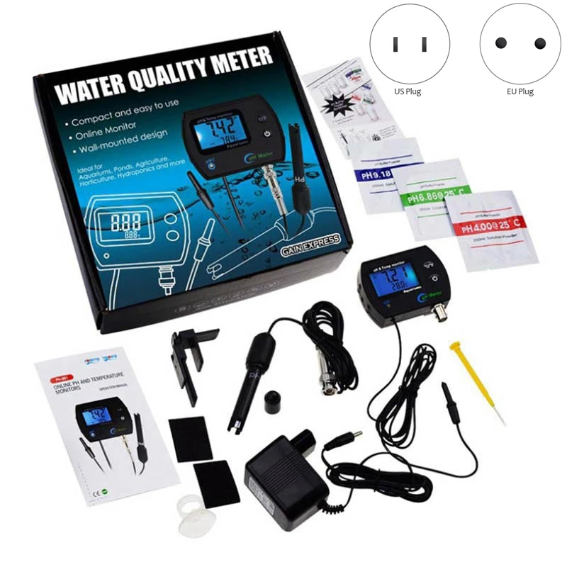 PH & Temperature 2-In-1 Continuous Monitor Meter 0.00-14.00PH Degc/ Degf Replaceable Electrode
PH & Temperature 2-In-1 Continuous Monitor Meter 0.00-14.00PH Degc/ Degf Replaceable Electrode