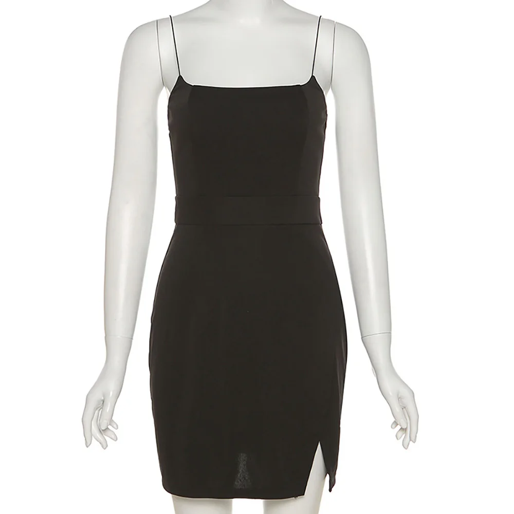 Sleeveless Mini Women Dress 2021 Summer Casual New Style Sling Shoulder Sexy Solid Color Slim Split Ends Show Leg Length Dress
Sleeveless Mini Women Dress 2021 Summer Casual New Style Sling Shoulder Sexy Solid Color Slim Split Ends Show Leg Length Dress