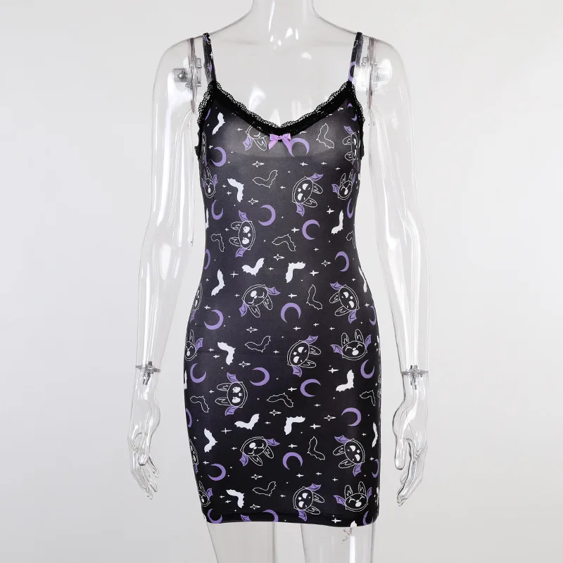 Helisopus 2021 Summer Little Bat Moon Printed Women Mini Dress Vintage Sexy Bow Lace Bodycon High Waist Dresses Club Party Wear
Helisopus 2021 Summer Little Bat Moon Printed Women Mini Dress Vintage Sexy Bow Lace Bodycon High Waist Dresses Club Party Wear