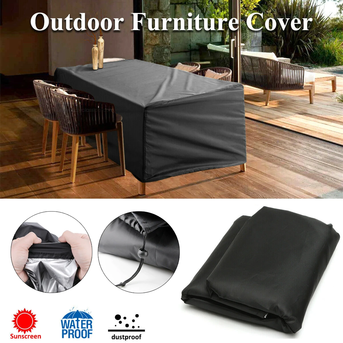 190T 210D Patio Waterproof Cover Outdoor Garden Furniture Covers Rain Snow Chair covers for Sofa Table Chair Dust Proof Cover
190T 210D Patio Waterproof Cover Outdoor Garden Furniture Covers Rain Snow Chair covers for Sofa Table Chair Dust Proof Cover