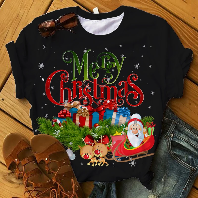 Fashion Women Merry Christmas Happy New Years Funny Print 3D Tops Tee Womens Female Graphic T Shirt T-Shirt Tee Shirt T-shirts
Fashion Women Merry Christmas Happy New Years Funny Print 3D Tops Tee Womens Female Graphic T Shirt T-Shirt Tee Shirt T-shirts