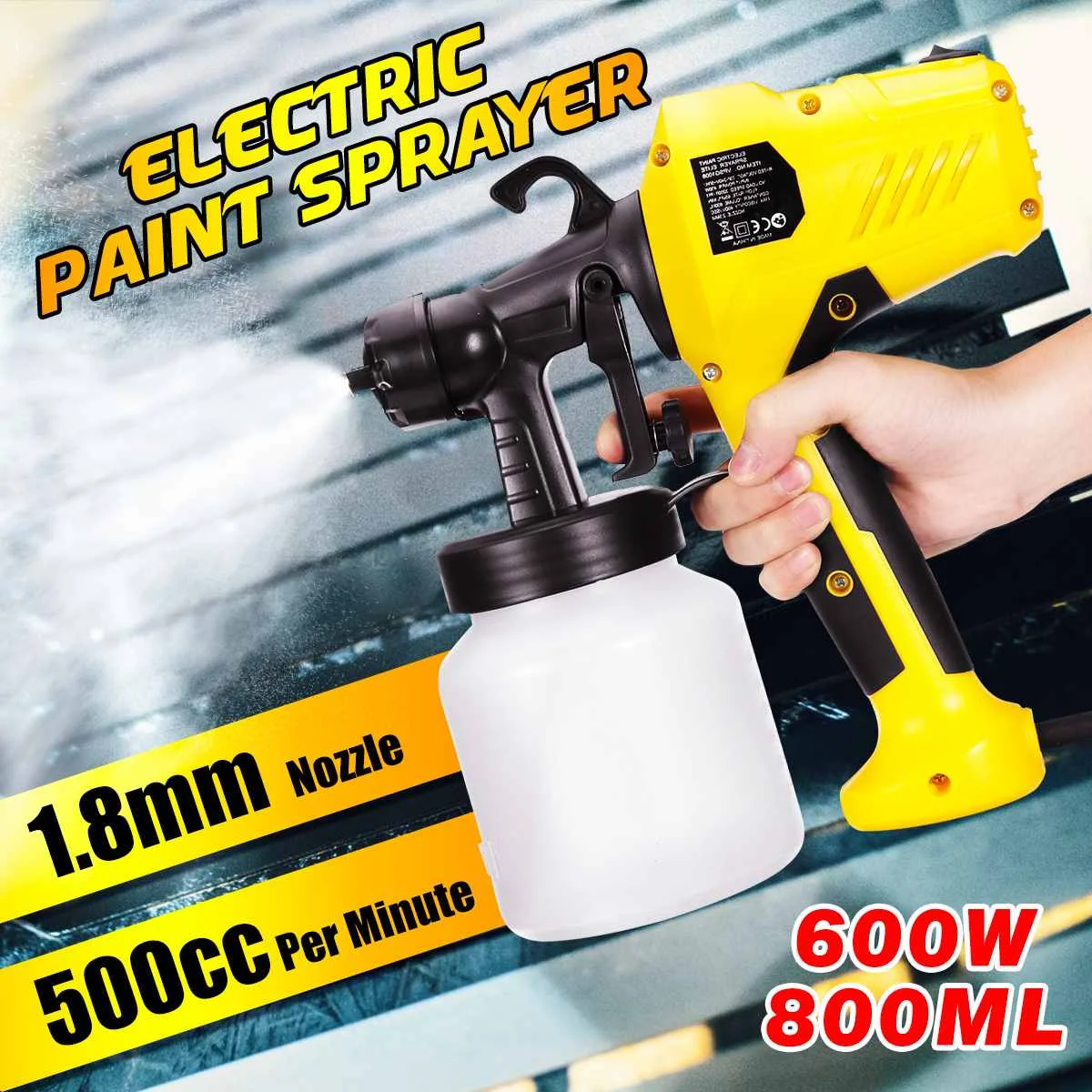doersupp 600W Nozzle Spray Guns Paint High Power Spray Guns Home Electric Paint Sprayer Easy US/EU 800ML 1.8MM Spraying Gun
doersupp 600W Nozzle Spray Guns Paint High Power Spray Guns Home Electric Paint Sprayer Easy US/EU 800ML 1.8MM Spraying Gun