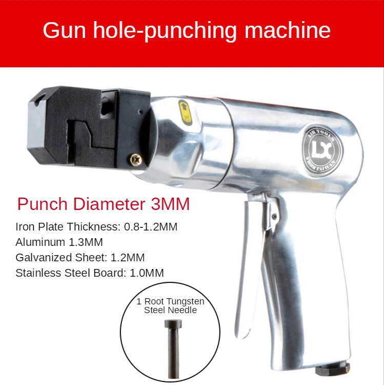 Steel Aluminium Plate Pneumatic Puncher Fold Edge Machine Pistol Air Punching Crimping Tool 3 4 5mm
Steel Aluminium Plate Pneumatic Puncher Fold Edge Machine Pistol Air Punching Crimping Tool 3 4 5mm