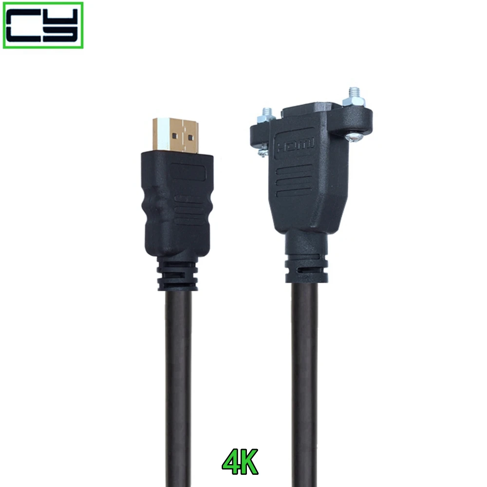 HDMI-совместимый кабель 2 0 HDMI v2.0 папа-мама крепление с винтом 4K * 2k 60 Гц HD