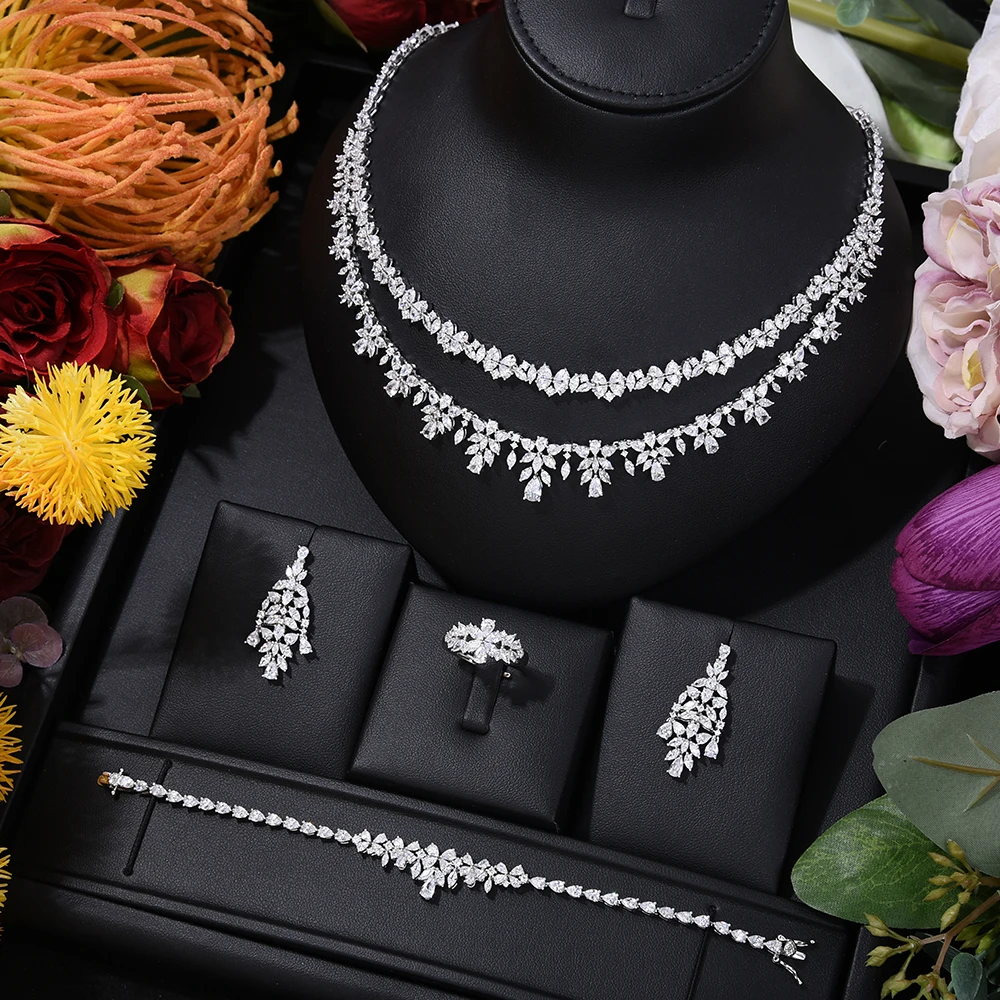 Blachette Luxury Trendy Statement 4PCS For Women Wedding Anniversary Exquisite Cubic Zircon CZ African Dubai Bridal Jewelry Set
Blachette Luxury Trendy Statement 4PCS For Women Wedding Anniversary Exquisite Cubic Zircon CZ African Dubai Bridal Jewelry Set