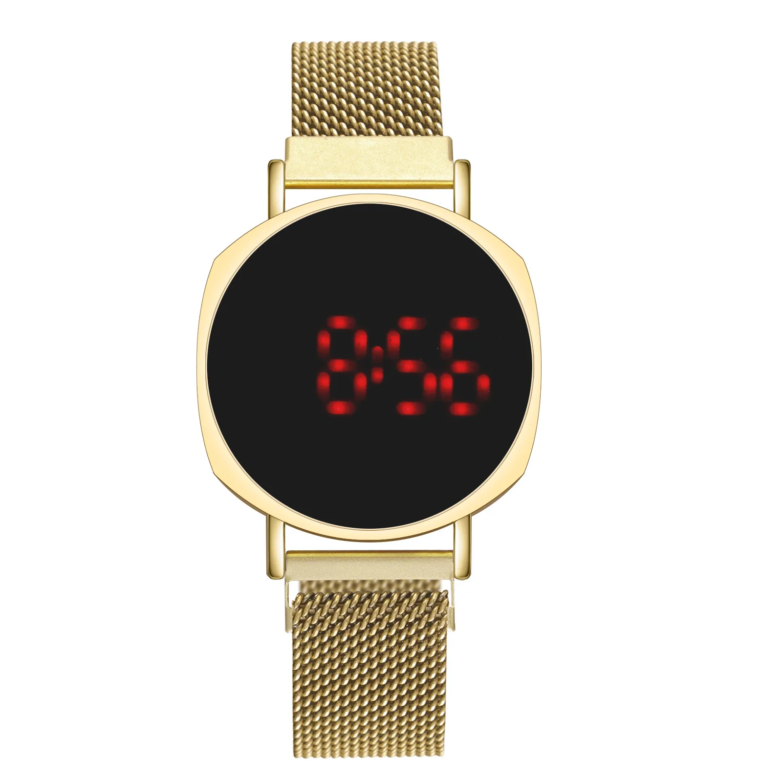 2021 new fashion Women's Watches alloy mesh belt magnet buckle fashion touch screen LED dial ladies electronic quartz watch
2021 new fashion Women's Watches alloy mesh belt magnet buckle fashion touch screen LED dial ladies electronic quartz watch