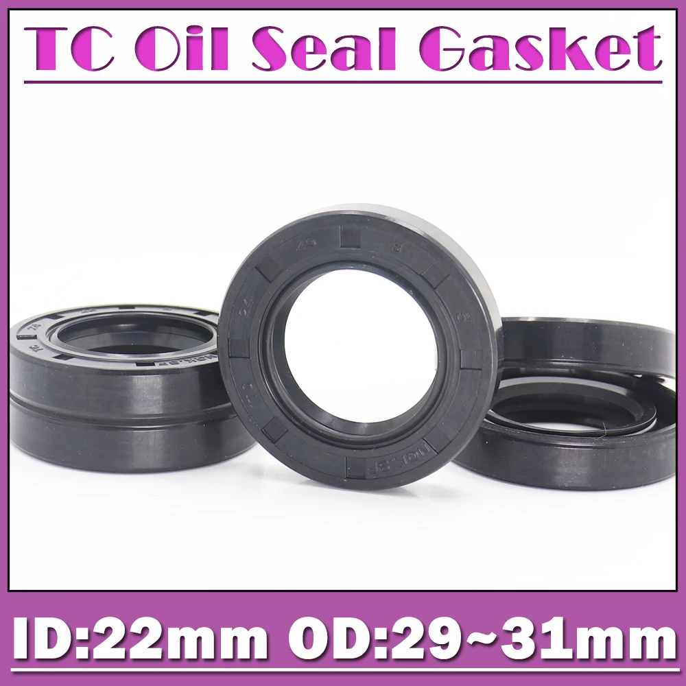 Oil Seal Gasket TC 22*29*30*31*4*5*6*7*10 mm 10PCS Bearing Accessories NBR Nitrile Rubber Skeleton Oil Seals 
Oil Seal Gasket TC 22*29*30*31*4*5*6*7*10 mm 10PCS Bearing Accessories NBR Nitrile Rubber Skeleton Oil Seals