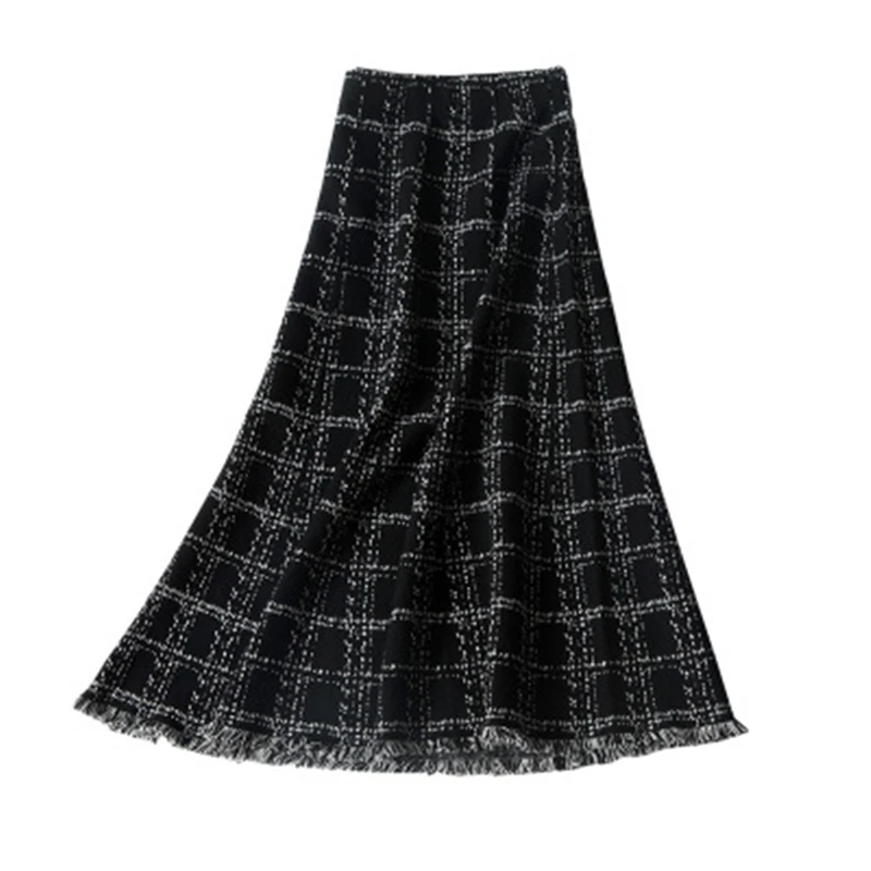 Korean Loose Long Plaid Skirt Women 2020 Autumn Winter New A-line Skirt High waist wear Knitted Skirt Trend M293
Korean Loose Long Plaid Skirt Women 2020 Autumn Winter New A-line Skirt High waist wear Knitted Skirt Trend M293
