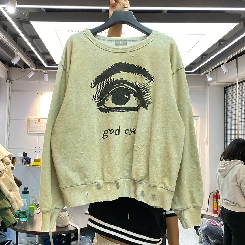 2021fw Kanye Destroy Big Eyes Printed Sweater High Street Men Women Sweatshirts Solid Thickened Crewneck xxxtentacion
2021fw Kanye Destroy Big Eyes Printed Sweater High Street Men Women Sweatshirts Solid Thickened Crewneck xxxtentacion