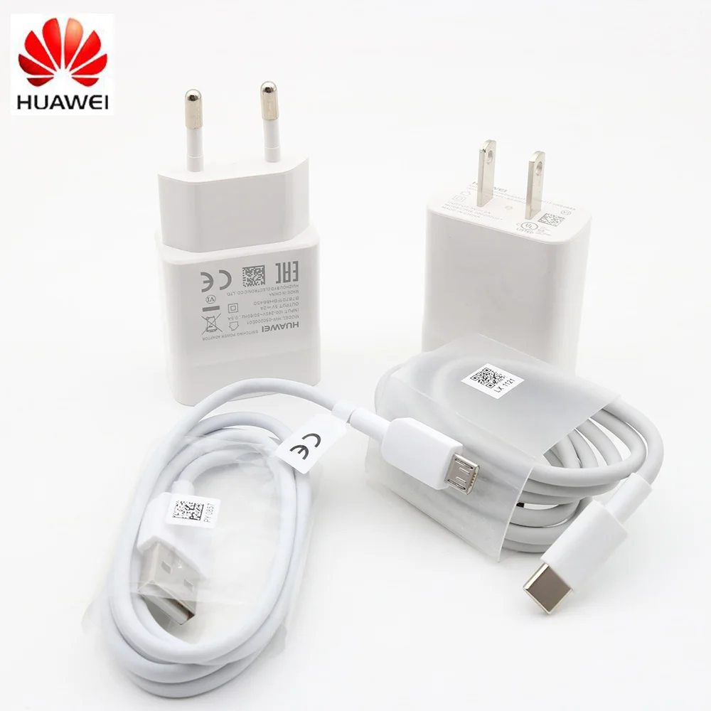 

Original huawei 5V 2A EU/US charger Micro USB/Tpye C Cable for P8 9 nova 3i 2i honor 8x 7c p6 p7 p8 p9 p10 lite mate 7 8 S Y6