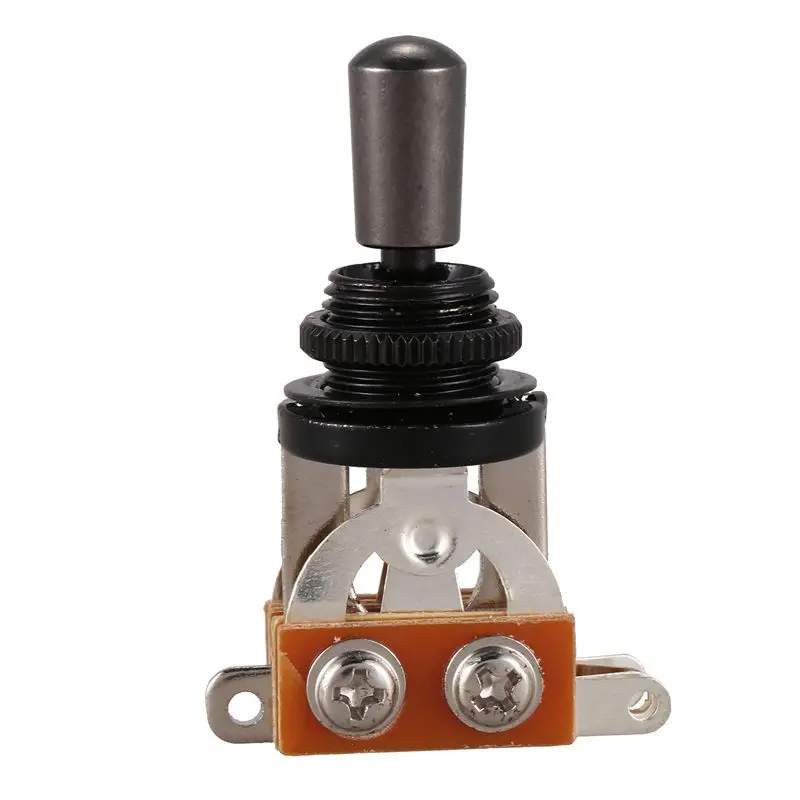Electric Guitar 3 Way Toggle Switch Pickup Selector Switch With Metal Tip Knob (Silver + black cap)
Electric Guitar 3 Way Toggle Switch Pickup Selector Switch With Metal Tip Knob (Silver + black cap)