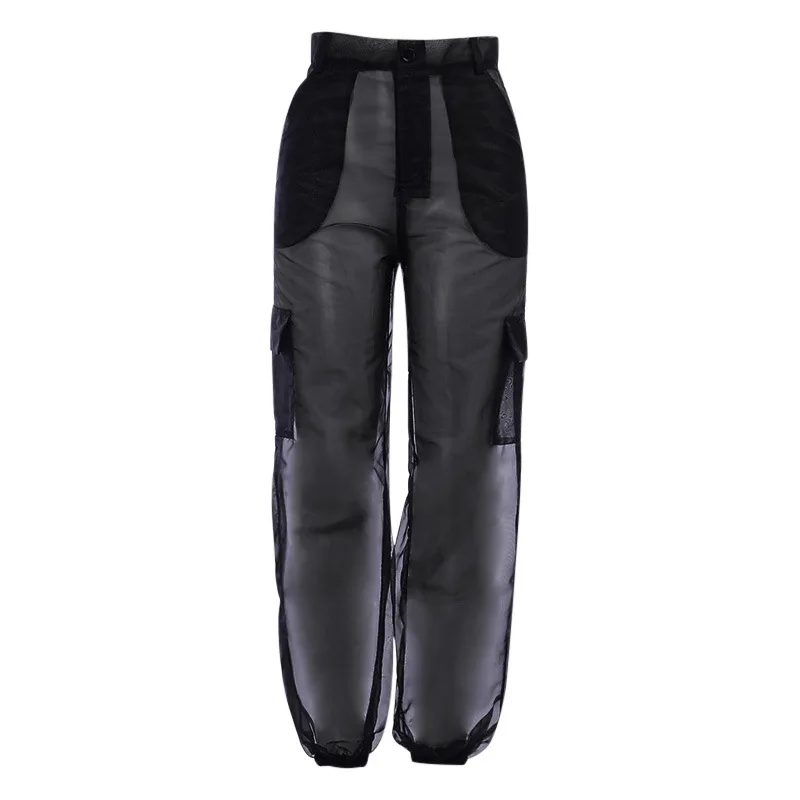 Sexy Mesh Trousers Women Perspective Summer Cargo Pants Sweatpants Women Vintage Club Woman Pants 2020 Gothic High Waist Pants 
Sexy Mesh Trousers Women Perspective Summer Cargo Pants Sweatpants Women Vintage Club Woman Pants 2020 Gothic High Waist Pants