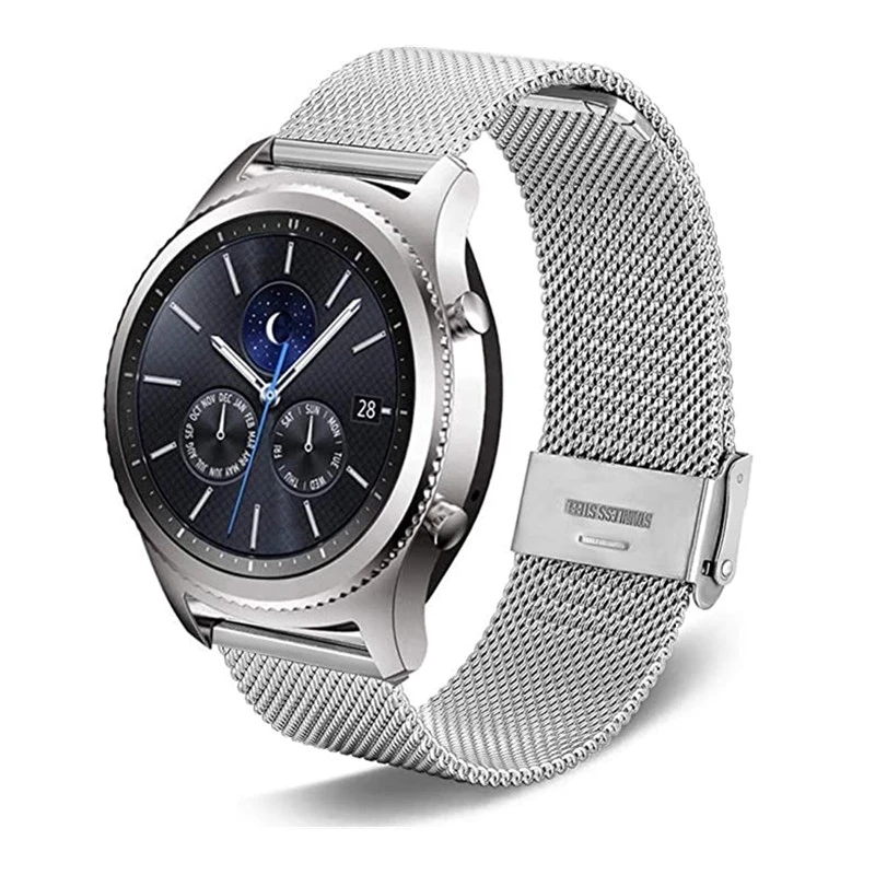 For Huawei Watch GT 2 Strap Samsung Galaxy Watch 46mm/Galaxy Watch 3 45mm Stainless Steel Strap Mesh Loop Bracelet Strap
For Huawei Watch GT 2 Strap Samsung Galaxy Watch 46mm/Galaxy Watch 3 45mm Stainless Steel Strap Mesh Loop Bracelet Strap