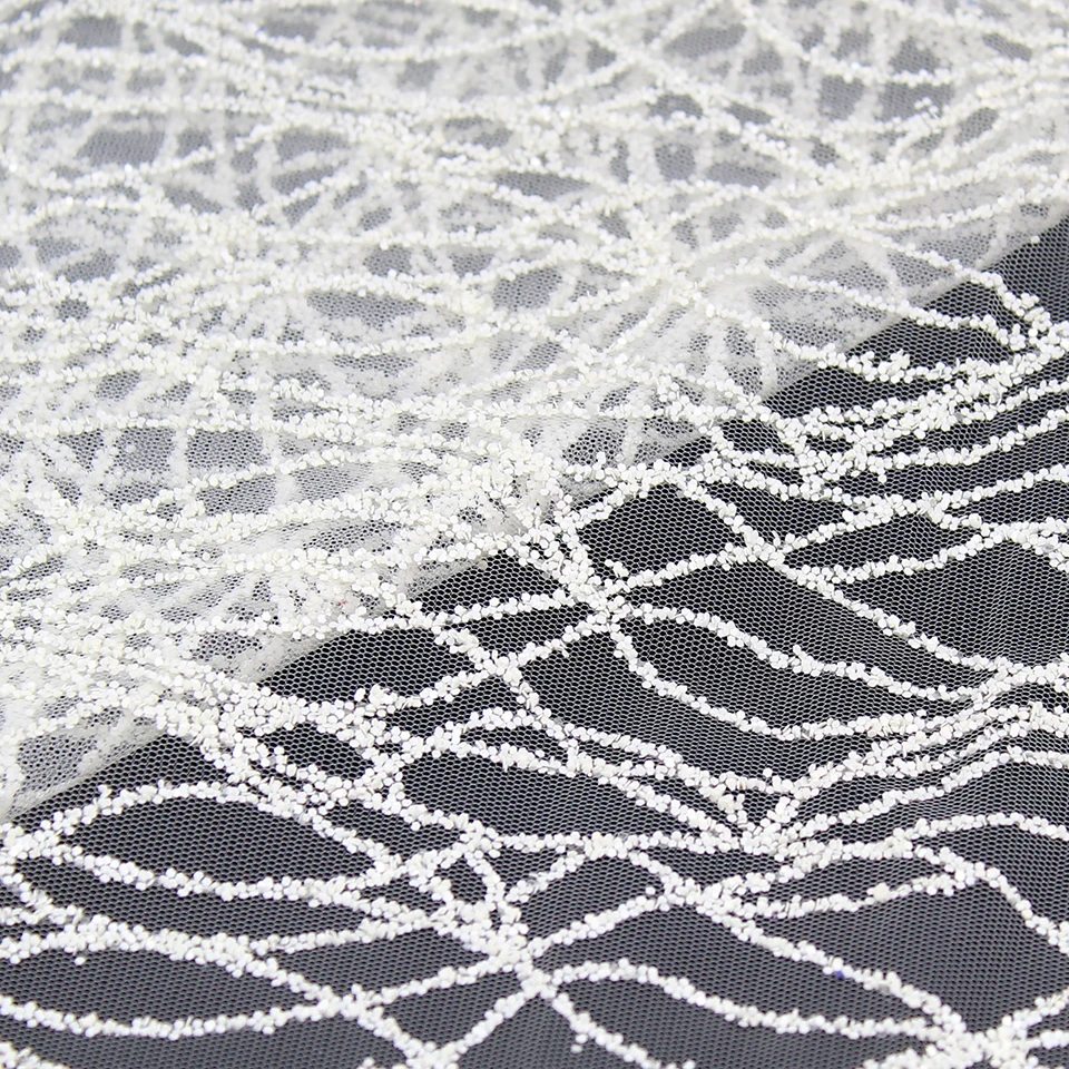 High Quality Bridal Dress Material French Glitter Tulle White Sequin Lace Fabric for Women Wedding Party Gown Textile DIY Sewing
High Quality Bridal Dress Material French Glitter Tulle White Sequin Lace Fabric for Women Wedding Party Gown Textile DIY Sewing