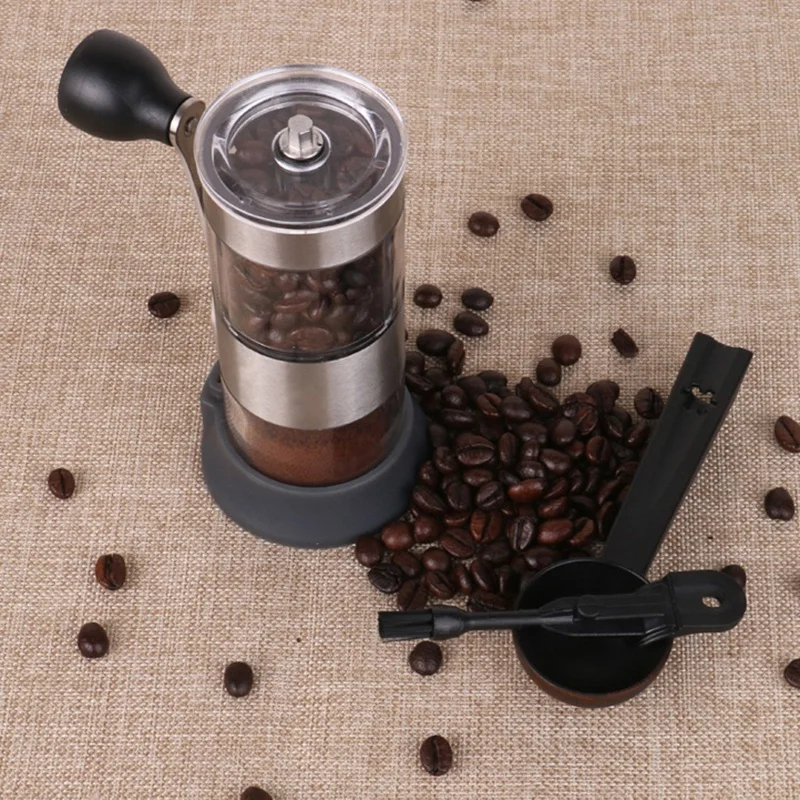 Coffee Grinder Mini Stainless Steel Hand Manual Handmade Coffee Bean Burr Grinders Mill Kitchen Tool Grinders Gift Spoon 
Coffee Grinder Mini Stainless Steel Hand Manual Handmade Coffee Bean Burr Grinders Mill Kitchen Tool Grinders Gift Spoon