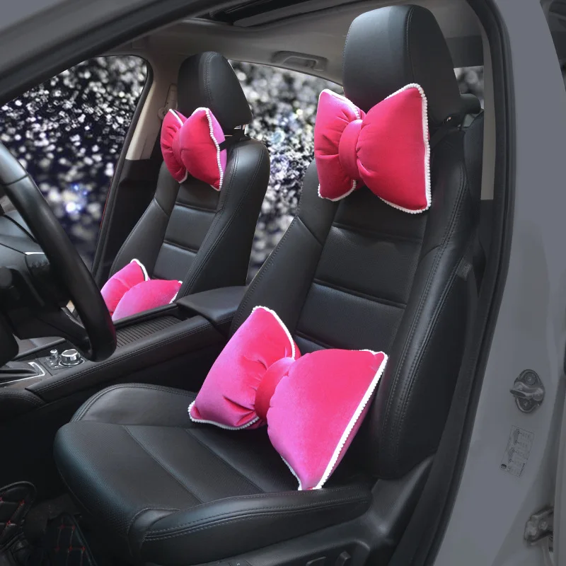 Creative bow-knot Car Headrest Neck Pillow for Car Seat Soft Neck Pillows Lumbar Back Support Women's Auto Interior Accessories
Creative bow-knot Car Headrest Neck Pillow for Car Seat Soft Neck Pillows Lumbar Back Support Women's Auto Interior Accessories