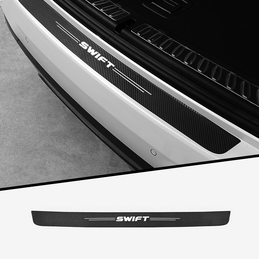 

Car sticker trunk protection decoration modification to prevent scratches Carbon fiber skin texture For Suzuki SWIFT Accessories