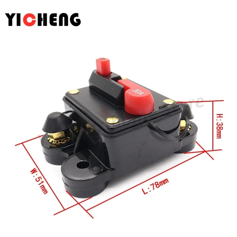 1Pcs 50-300a Car Audio Modification with Switch Automatic Fuse Base Power Supply Protection Automatic Recovery Circuit Breaker 
1Pcs 50-300a Car Audio Modification with Switch Automatic Fuse Base Power Supply Protection Automatic Recovery Circuit Breaker