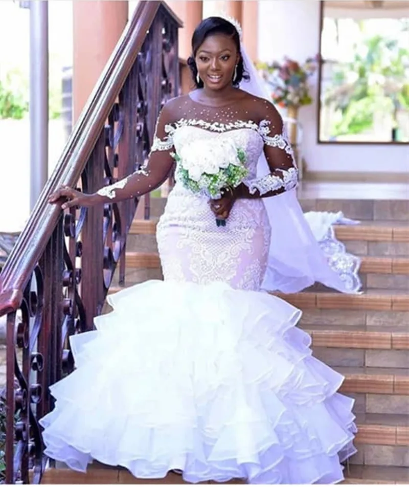 Африка сексуальные с воротником, с длинными рукавами, одежда с длинными рукавами свадебное платье Русалка плиссированная юбка свадебное пл... 
Африка сексуальные с воротником, с длинными рукавами, одежда с длинными рукавами свадебное платье Русалка плиссированная юбка свадебное пл...